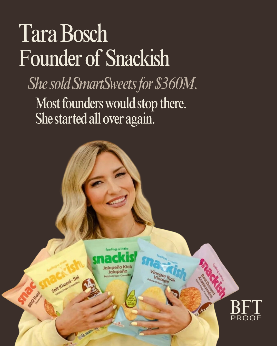 Tara Bosch sold SmartSweets for $360M. Now She's handing her whole team the cap table